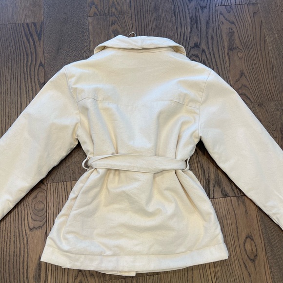 Zara Cream Padded Spring Jacket S Small - Picture 4 of 4